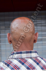 Head Man White Casual Slim Bald Street photo references